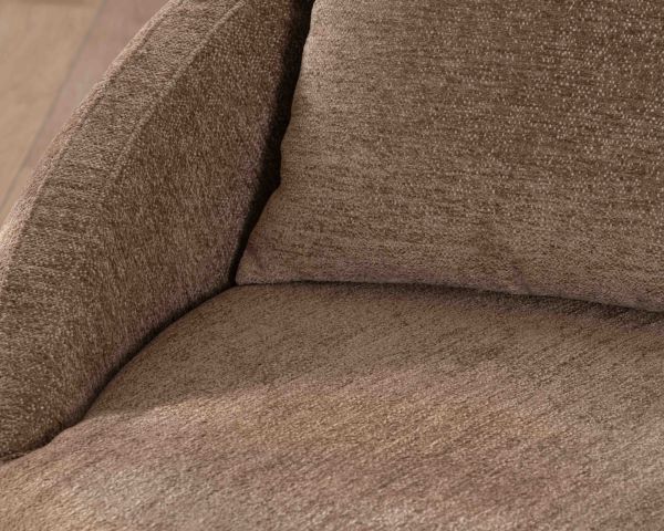 Sillón XL de tejido rizado color topo «Sweet Culture», 120 cm, ultracómodo