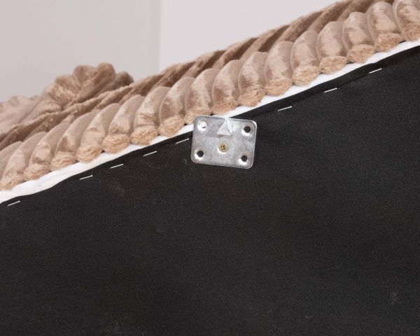 Módulo de 1 plaza para el sofá modular «Kédusa» en terciopelo de rizo ancho color camel 