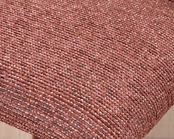 Lote de 4 sillas de comedor apilables con tapizado integral «Otto» en tejido de trama roja