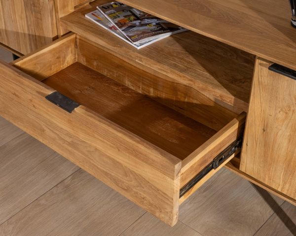 Mueble para la tele de teca reciclada «Bahia», estilo retro