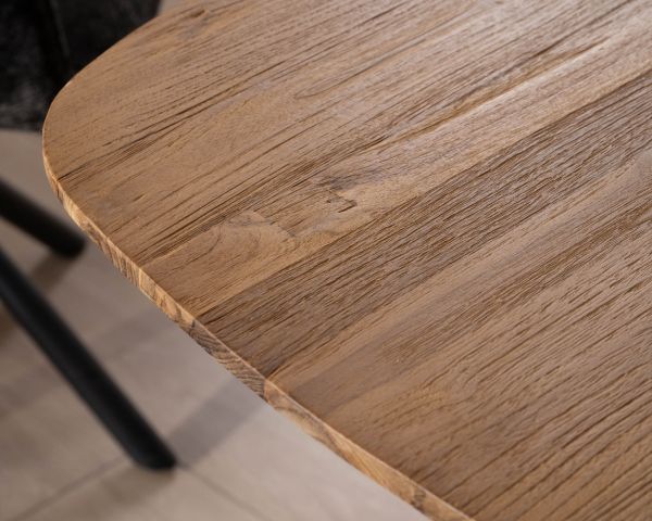 Mesa de comedor tipo barco de teca reciclada con patas Mikado «Bahia», 200 cm