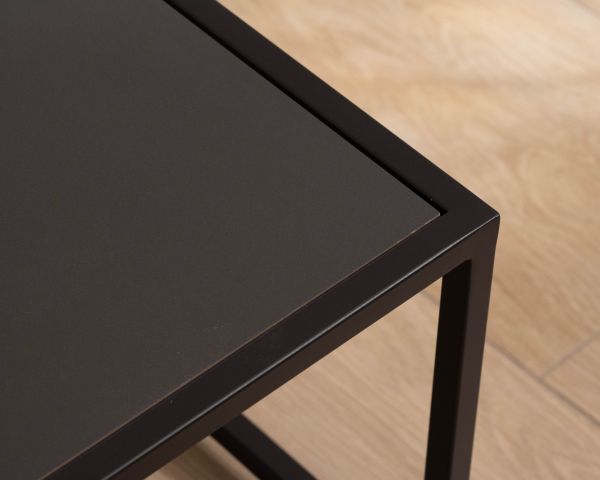 Mesa de centro cuadrada para exterior con tablero de cerámica «Sunset Bay»