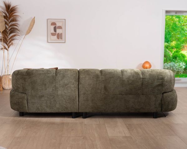 Sofá con extensión eléctrica y chaise longue «Syltan», con orientación y colores a elegir