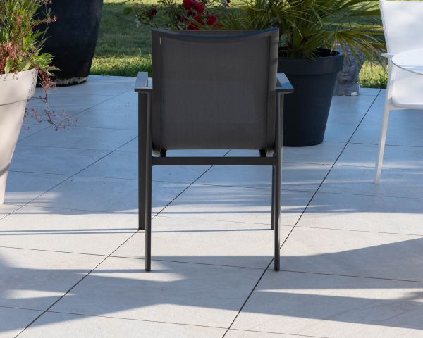 Silla de jardín de aluminio y tejido en color antracita «Campobello»