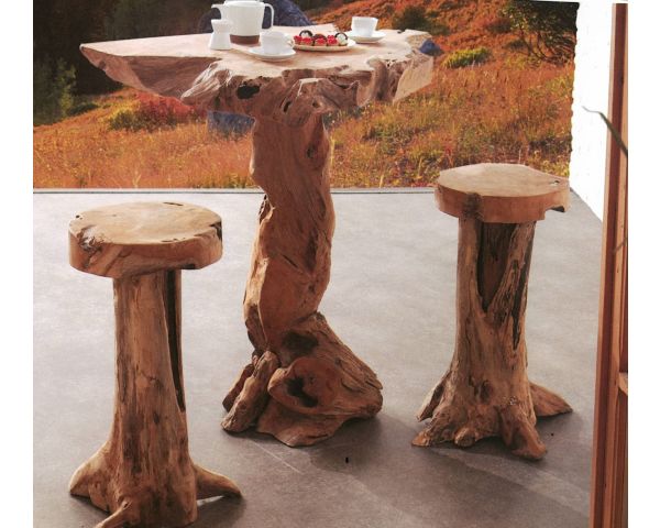 Mesa alta de teca maciza «Farmer» de Casita