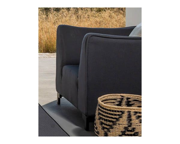 Conjunto de jardín en aluminio gris oscuro y tejido Sunbrella «Andaman Island»