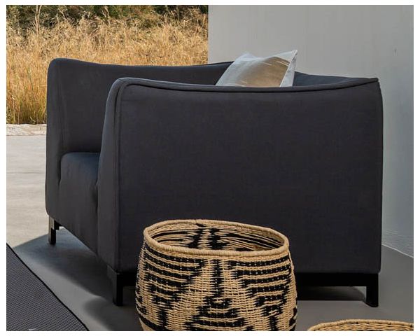 Conjunto de jardín en aluminio gris oscuro y tejido Sunbrella «Andaman Island»