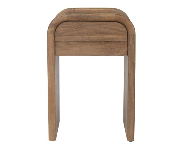 Table de chevet en manguier esprit néo-rétro "Spelano"