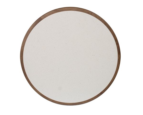Table de salon ronde avec plateau terrazzo esprit rétro "Netty"