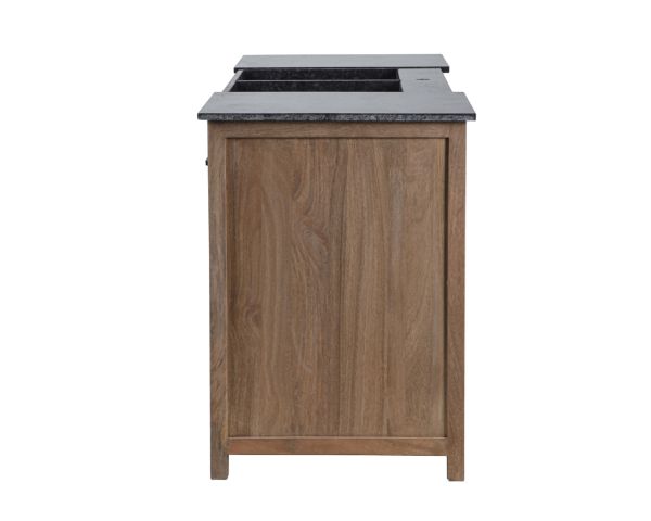 Mueble de fregadero de madera maciza y piedra, 164 cm, «Grand Chef»