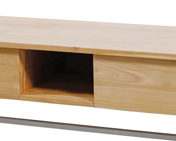 Mueble suspendido para lavabo de teca con toallero, 140 cm, «Tika»