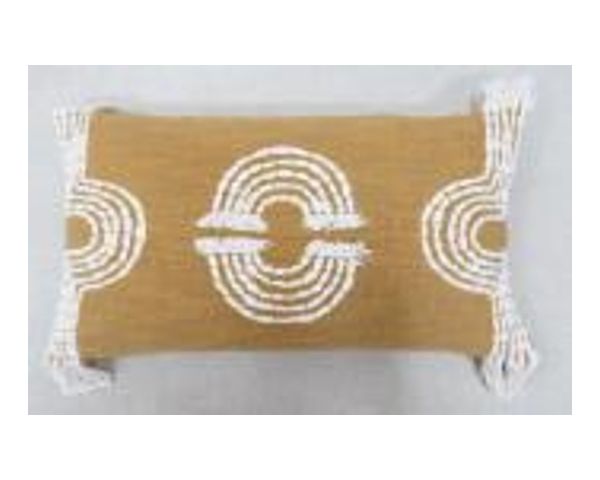 Cojín rectangular «Ethnic», 30 x 50 cm, en tonos naturales, de algodón