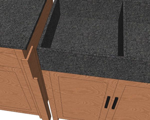 Lote de 2 barras para mueble de fregadero de 79 cm «Grand Chef»