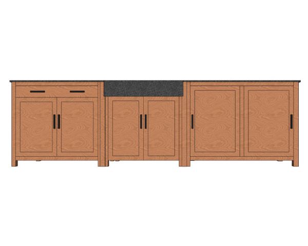 Lote de 2 barras para mueble de fregadero de 79 cm «Grand Chef»