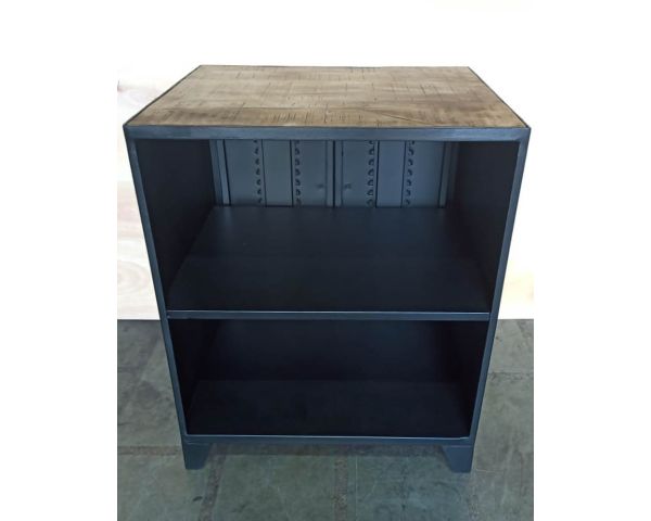 Mueble de lavabo de baño de estilo industrial en metal negro 