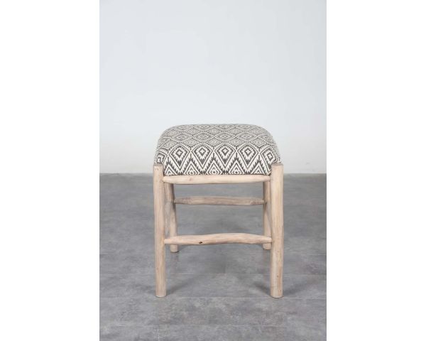 Puf cuadrado de tela «Clothaire»