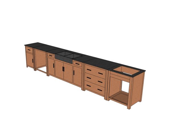 Mueble bajo de cocina para lavavajillas «Grand Chef», para montar