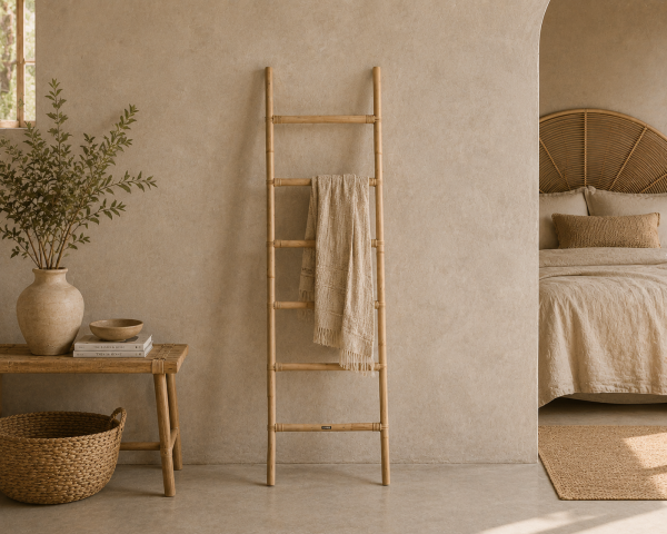 Escalera de ratán natural «Solira» de 150 cm