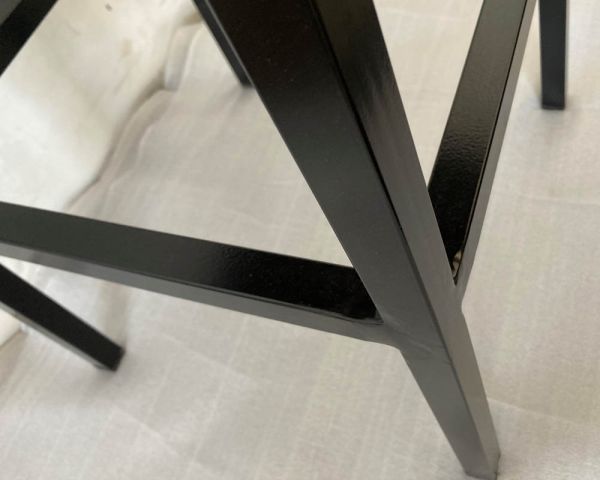 Taburete de bar de metal y madera exótica «Garden»