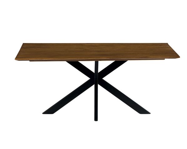 Mesa de comedor grande de madera reciclada y metal, 220 cm, «Copley»