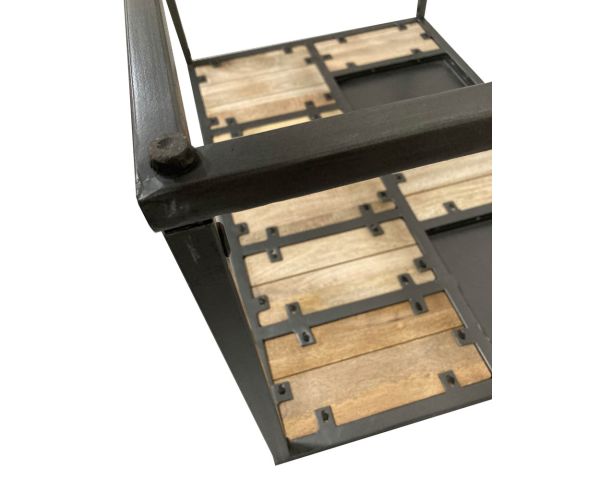 Mesa de centro rectangular de metal y madera con base etérea «Camaïeu»