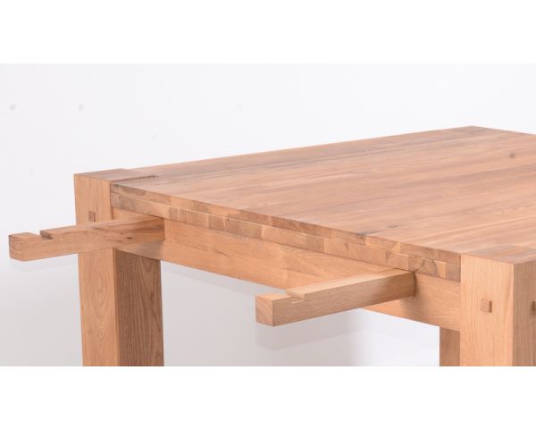 Mesa de comedor cuadrada de roble macizo aceitado «Lodge Casita», 140 x 140 cm
