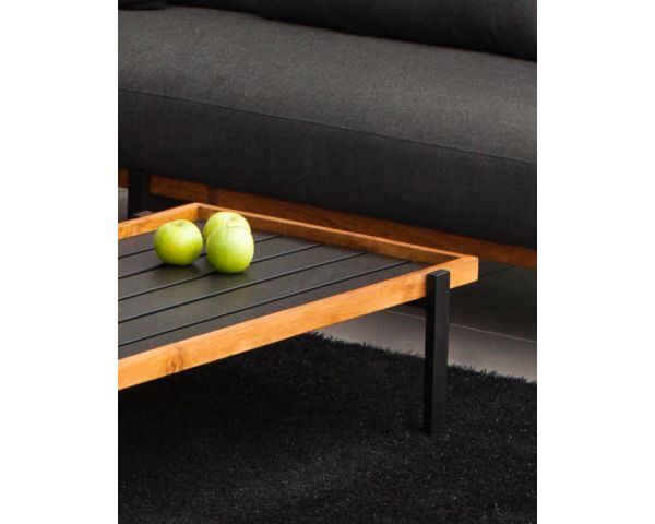 Mesa de centro de exterior de teca y aluminio «Maluku Island»