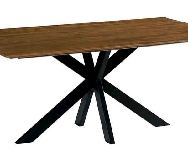 Mesa de comedor grande de madera reciclada y metal, 220 cm, «Copley»