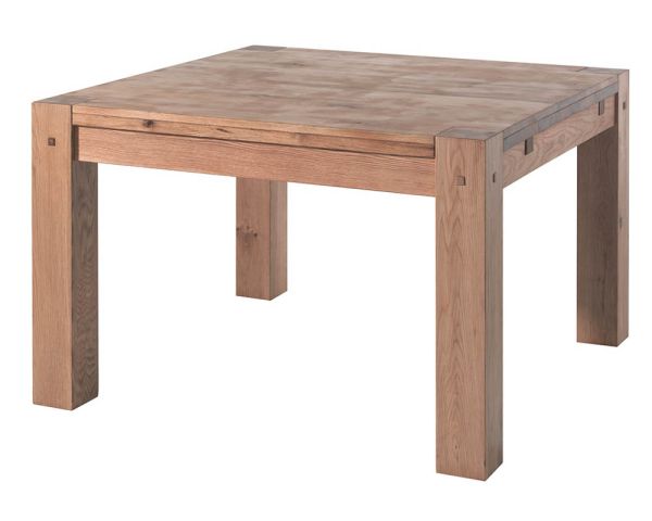 Mesa de comedor cuadrada de roble macizo aceitado «Lodge Casita», 120 x 120 cm