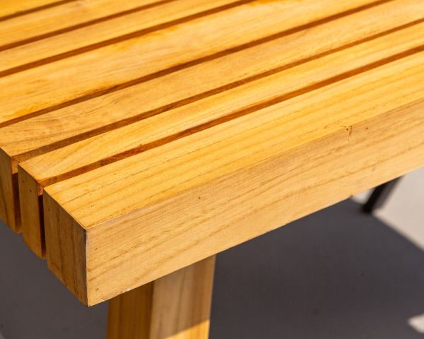 Mesa de comedor de exterior de teca maciza de 200 cm «Lombok»