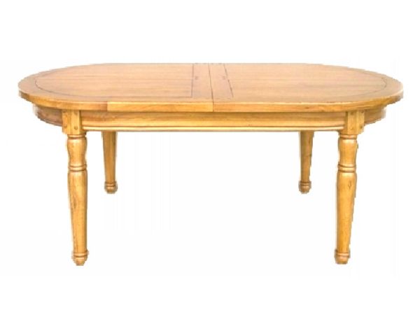 Mesa ovalada de 180 cm de roble macizo «Antique»