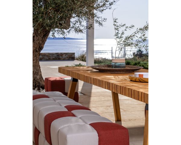 Mesa de comedor de exterior de teca maciza de 200 cm «Lombok»