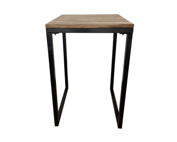 Mesa alta cuadrada de madera exótica de 70 x 70 cm «Garden»
