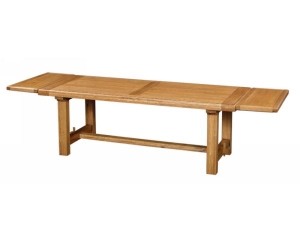 Mesa rústica de roble macizo «Antique» de 220 cm