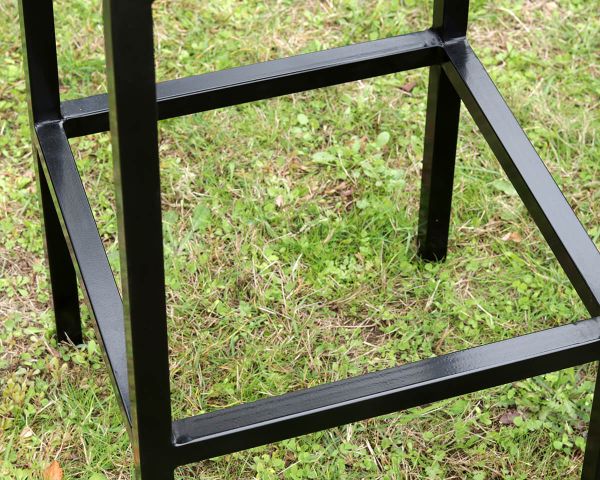 Taburete de bar de metal y madera exótica «Garden»