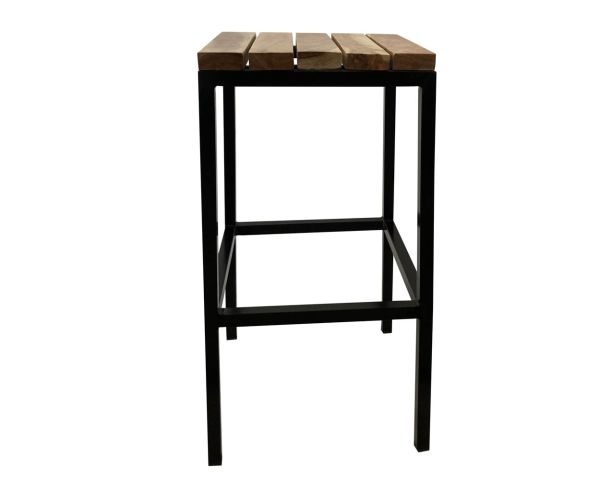 Taburete de bar de metal y madera exótica «Garden»