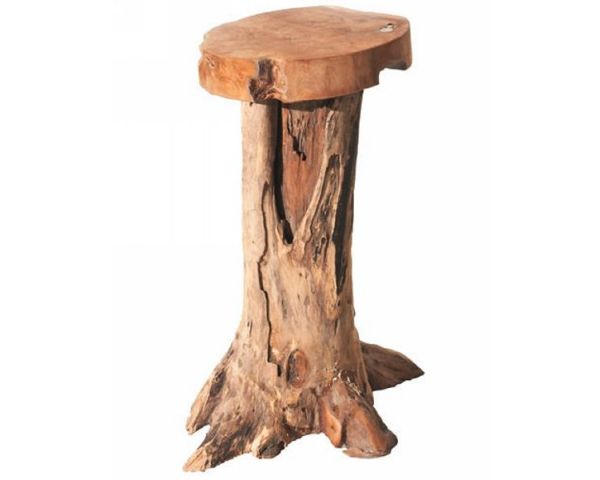 Taburete de bar de teca maciza «Farmer» de Casita