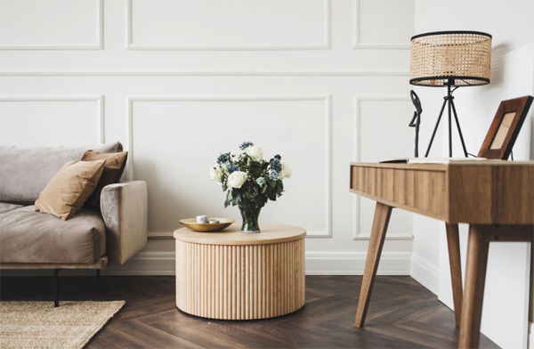 Mueble de madera de estilo escandinavo